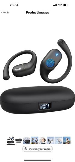 Brand new Open Ear Headphones, Bluetooth Headphones 5.3 Sports with Smart Digital Display, 36H Playtime, IP54 Waterproof, Wireless Earbuds Lightweight