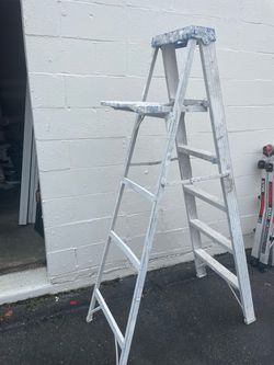 Werner aluminum 6 ft ladder with paint tray