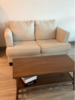Love seat and table