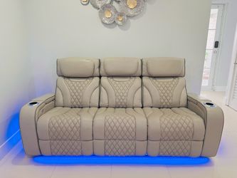El Dorado High end Modern Theater reclining  seat sofa + massage function + led lights