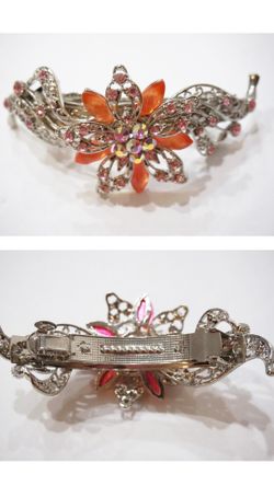 New beautiful orange flower wedding hair clip