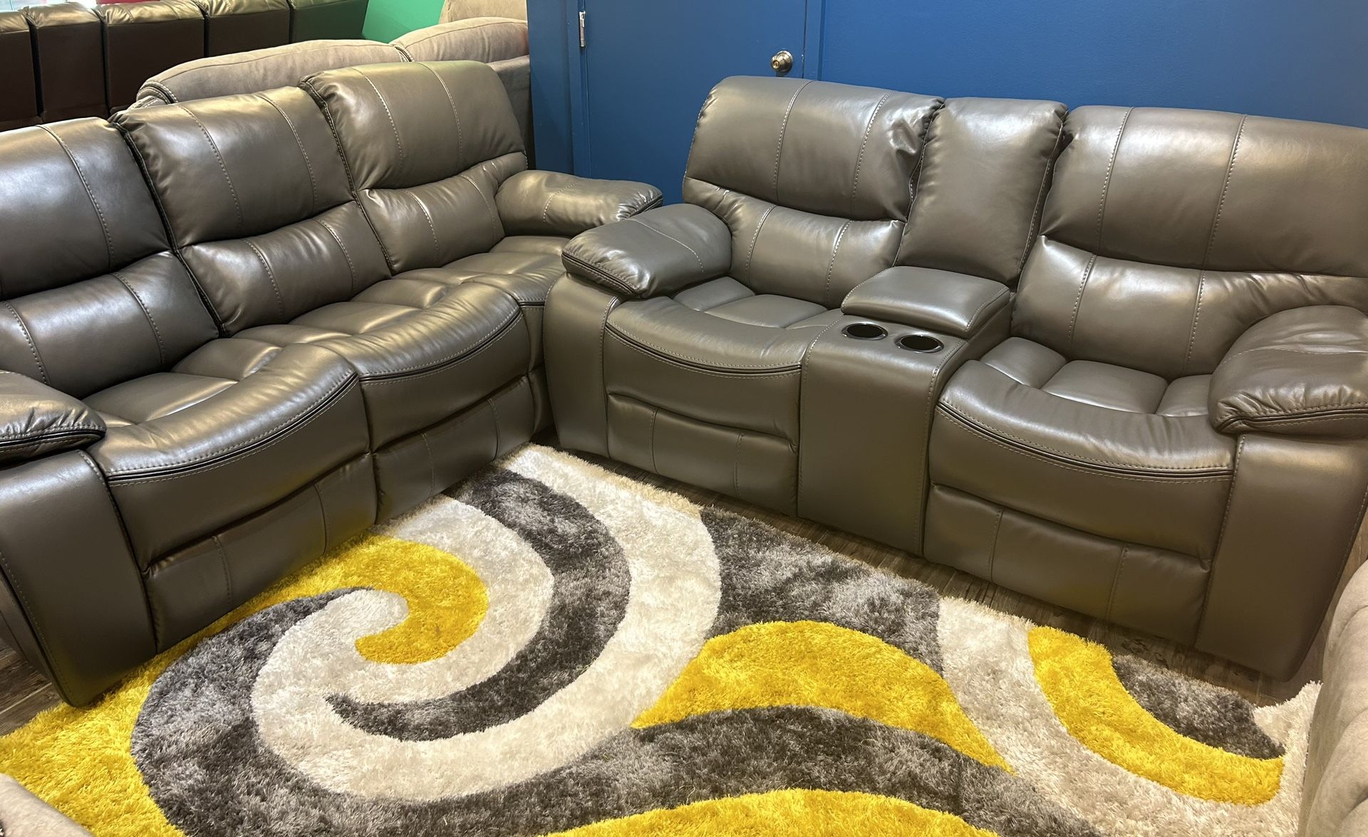 Madrid sofa loveseat, reclining in living room set $899