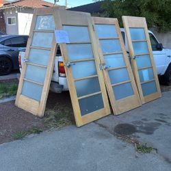 Solid Cedar Doors With glass panelz 