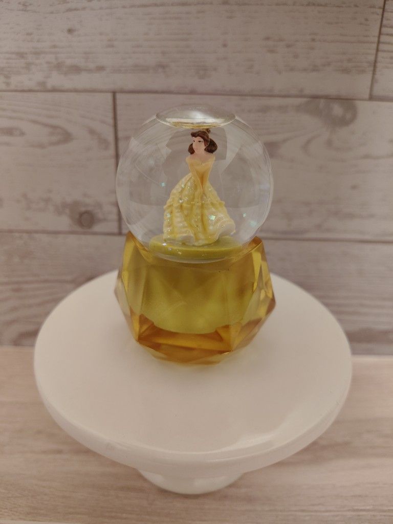 Disney Beauty And The Beast Mini Snow globe ( Belle) Rare HTF