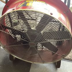 Large Shop Fans On Rollers And They Have Covers