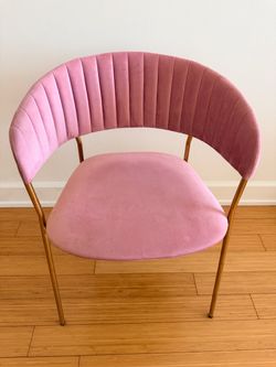 Modern Velvet Accent Chairs & Gold Wire Chair (Set of 3)