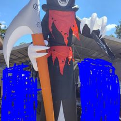 Halloween Decor Blow Up Grim Reaper 