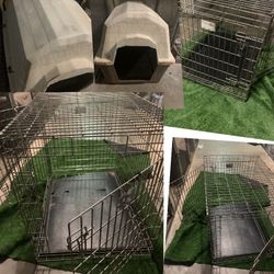 Large Dog Crate Double Door Foldable Xtra Home 