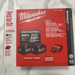 Milwaukee - M18 2 Batteries + Charger  
