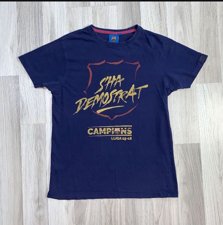 Fc Barcelona Sha Demostrat 2015-16 La Liga Champions T-shirt. Size Small. Good Condition, See All Pics