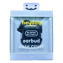 (NEW) Heyday Earbud Case Cover for Air Pods Gen. 1 & 2 - Black