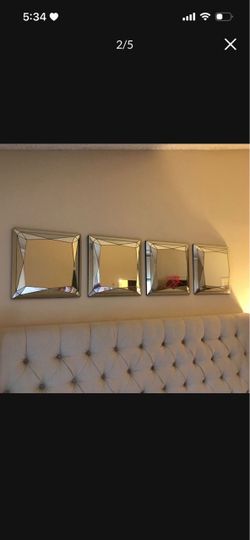 Set of 4 West Elm mirrors