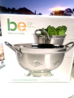 BRAND NEW Stainless Steel Colander Set