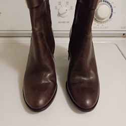 Genuine Leather Brown Boots 8.5 