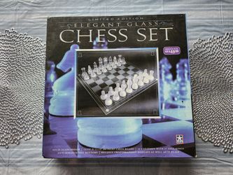 Limited Edition Glass Chess Set. New.
