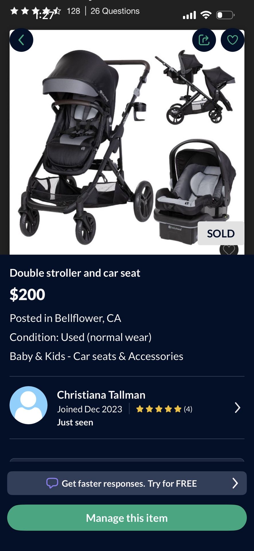 DOUBLE STROLLER