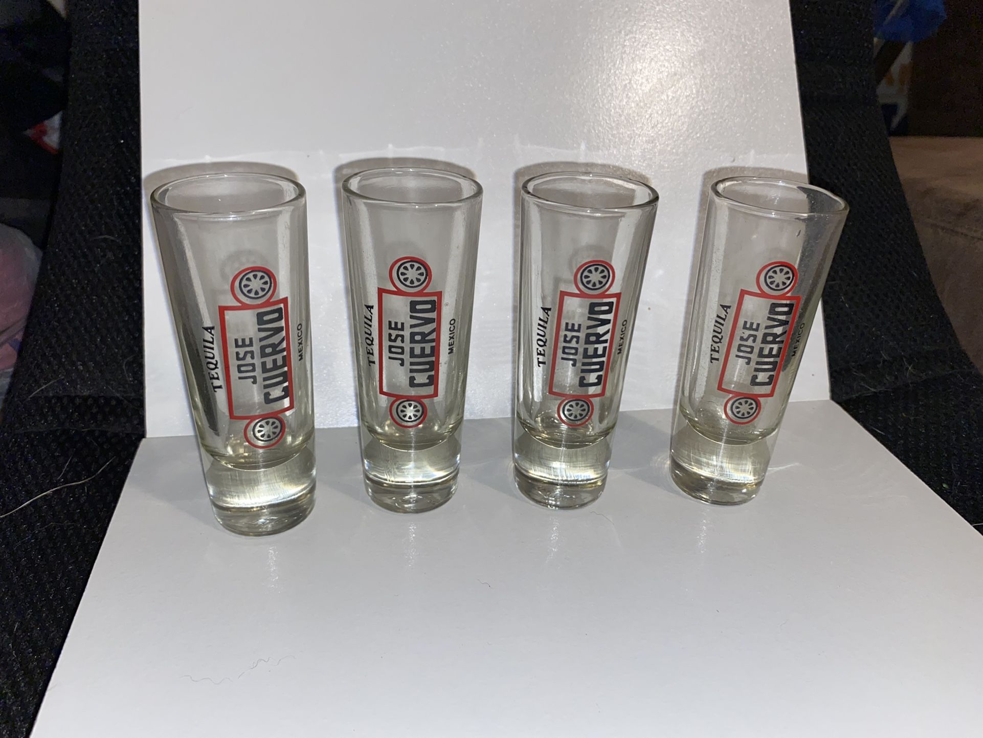 Four Vintage Jose Cuervo Shot Glasses
