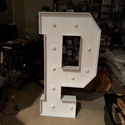 4-foot tall white marquee letter "P"