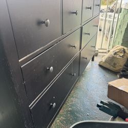 Black 8 Drawer Dresser No Mirror 
