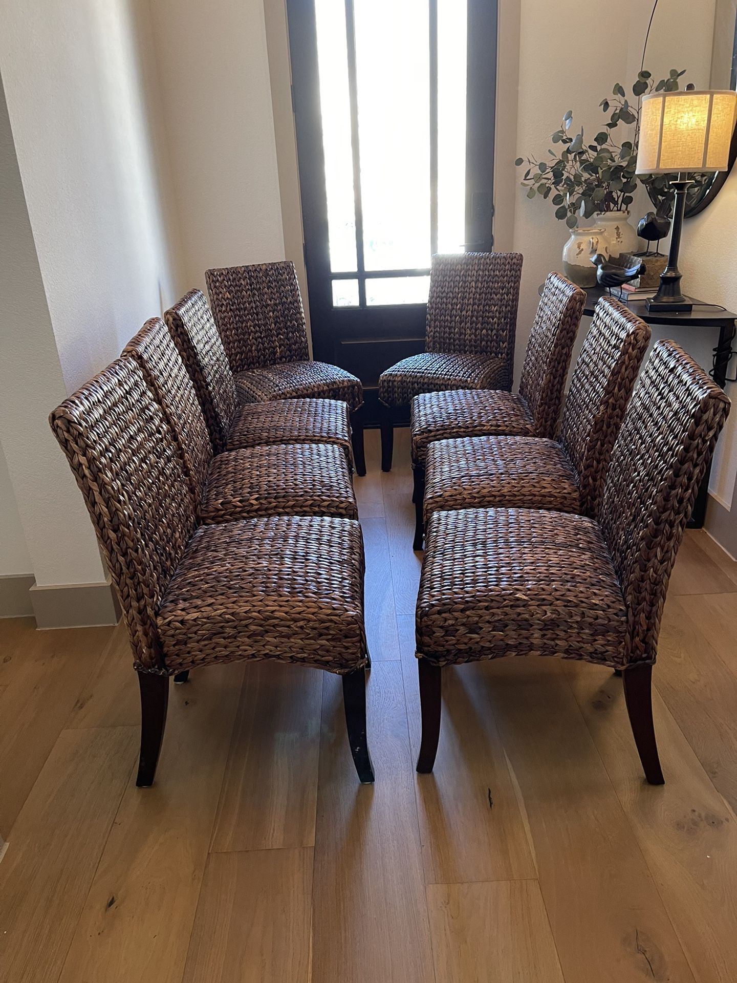 Pottery Barn Seagrass Dining Chairs - Set Of 8