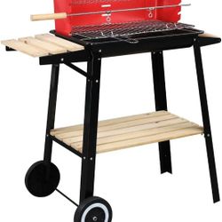 Small Portable Charcoal Only Grill With Rotisserie