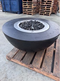 High-end Concrete Firegear 42'' Lume w/ 18'' Burner GFRC Fire Bowl LP