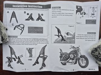 New Harley Sportster sissy bar luggage rack