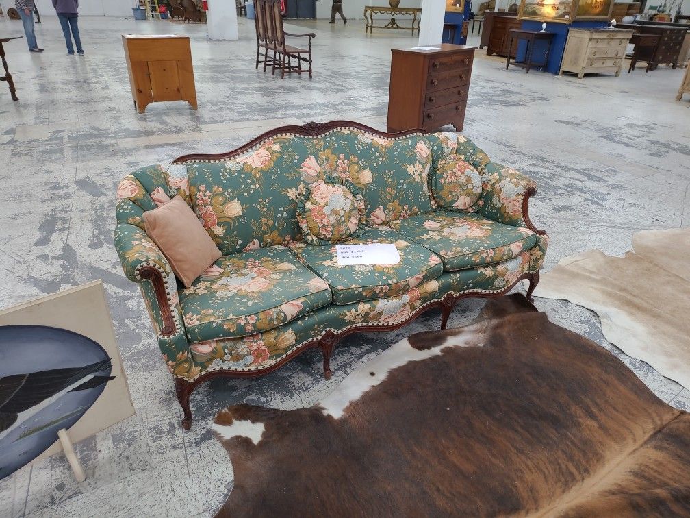 Antique heavily carved couch
