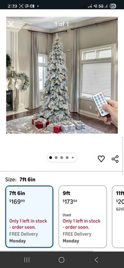 7ft 6in flocked zmas