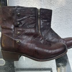 Frye Lynn Military Boots Size 8 Leather