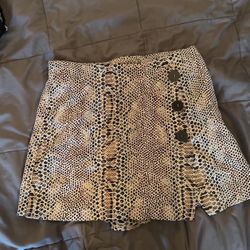 Zara Animal Print Short Skirt 