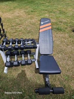 Dumbells Weights With Rack And Weight Bench