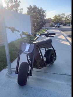 Custom Electric Dragster Mini Bike – Blacked Out