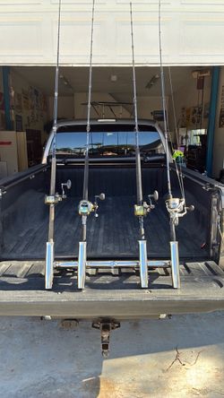 Boat fishing pole holder rocket launcher