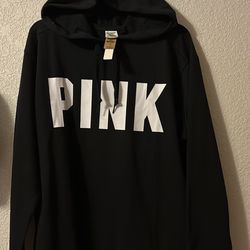 Pink. Pullover  w/ Hoodie. Size Large