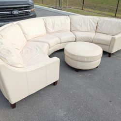 Modern Leather  Sectional 