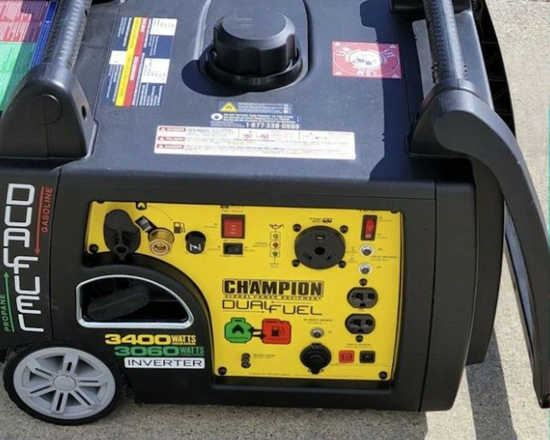 Champion 100(contact info removed)Watt Dual Fuel Inverter Generator Single Phase 25.8Amp AC