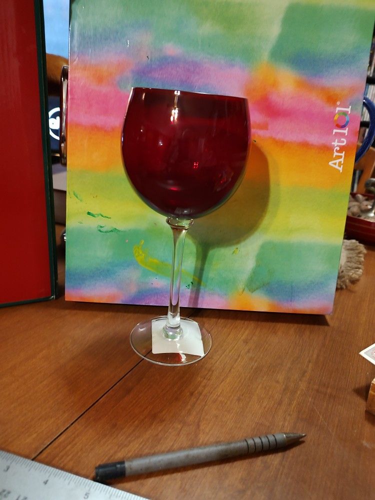Six Vintage J C Penney Wine Glasses Unused