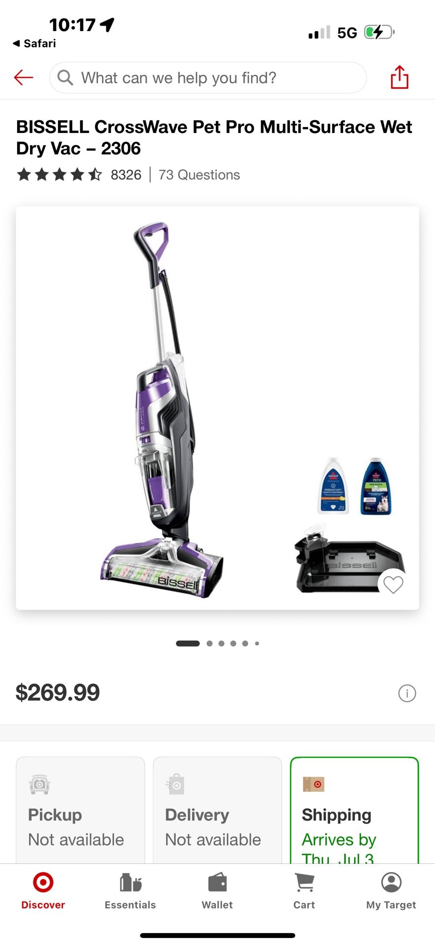 BISSELL CrossWave Pet Pro Multi-Surface Wet Dry Vacuum