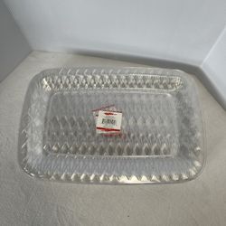 Nine Clear Rectangular Plastic Trays, New/ Party Supplay/Bandejas De Plástico~Fiestas