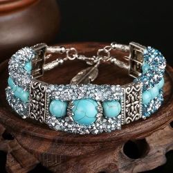 BRACELET TURQUOISE BOHEMIA BEADS