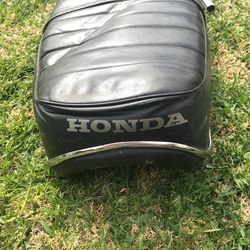 Vintage Honda Motorcycle seat with handle bar