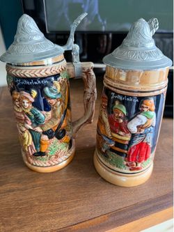 2 German Beer Steins