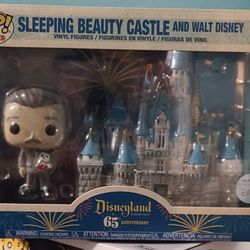 Sleeping Beauty Castle and Walt Disney Funko 65th Anniversary 
