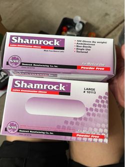 SHAMROCK LATEX EXAMINATION GLOVES 100 gloves