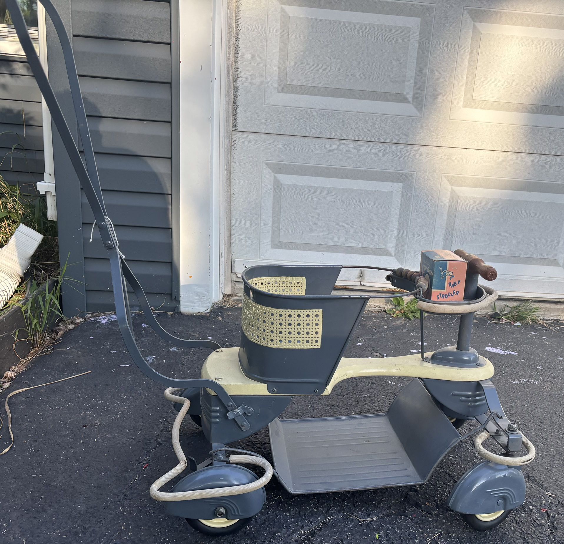 Vintage Taylor Tot Metal and Wood Stroller/ Walker - Circa 1950s - MINT!