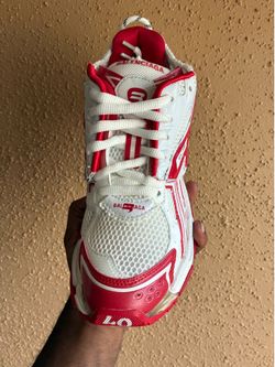 Balenciga runners red and white