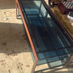Wooden Glass Table Pick Up Only 