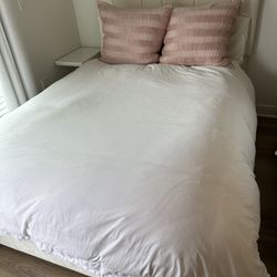Full Size Bed Frame With Storage (with Or Without Mattress) 