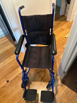 Medical Transport Wheelchair Steel 17 inch Seat Width 250 lbs. Weight Capacity’s